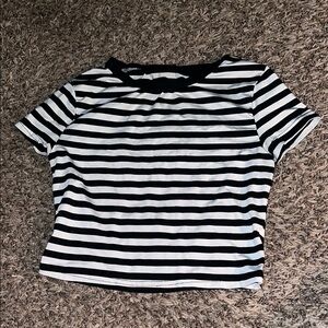 Black and White Striped T-Shirt